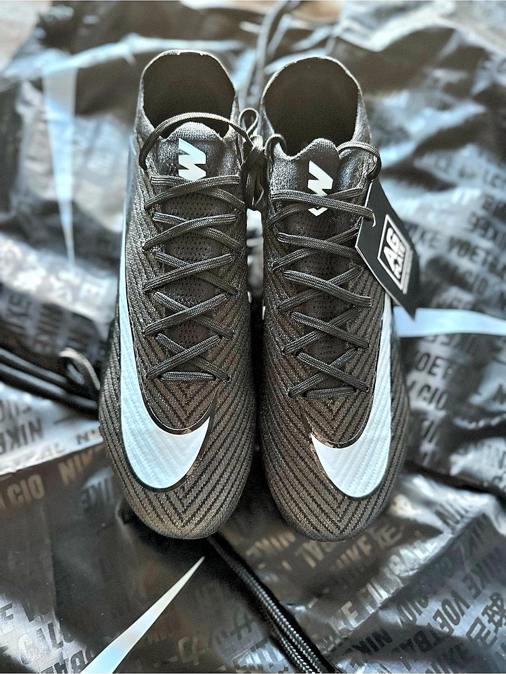 Nike Air Zoom Mercurial Vapor 15 Elite AG-Pro Black & White Soccer Cleats